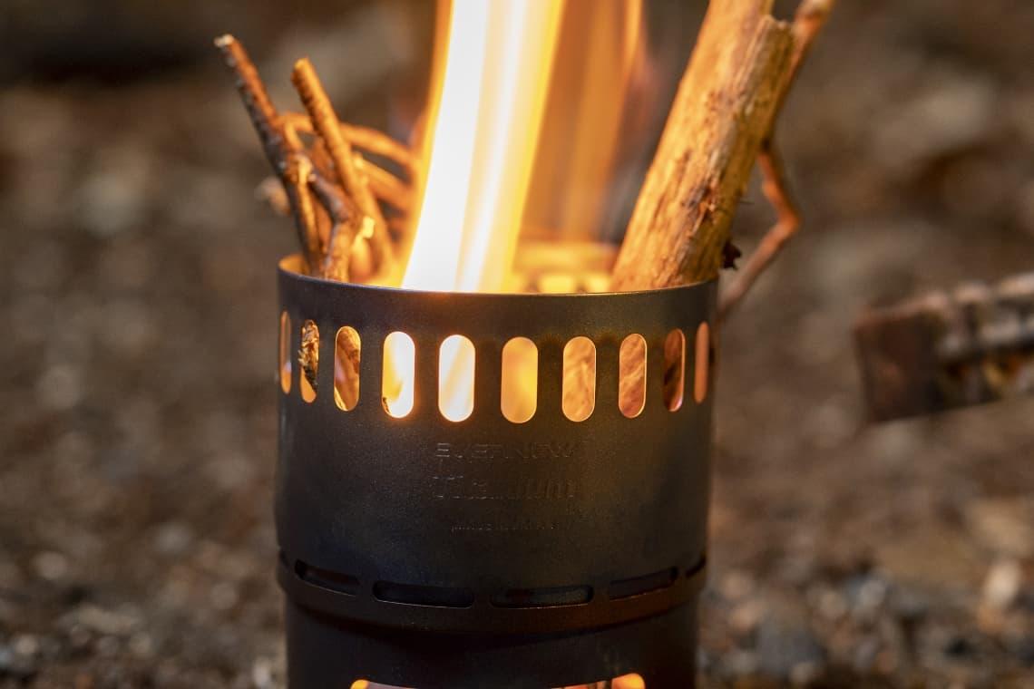 Evernew Titanium Ti Stove & DX Stand Set EBY255 Tri-Fuel Alcohol/Wood/Tablets
