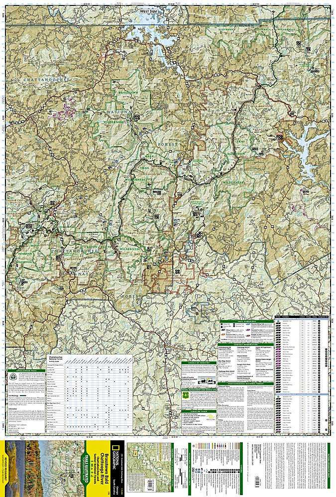 National Geographic GA/SC Brasstown Bald Chattooga Trails Illustrated Map TI00000778