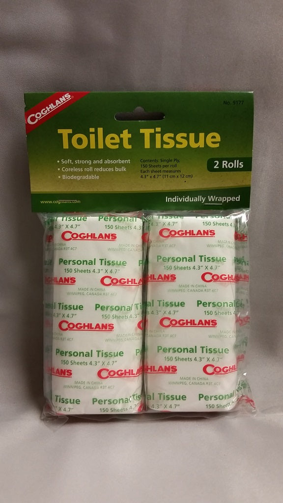 Coghlan's Toilet Tissue Paper Rolls 2-Pack 140-Sheets/Roll Coghlans 9177