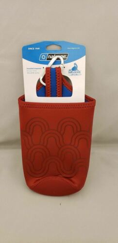 Nalgene Insulated Neoprene 32oz Bottle Sleeve/Carrier Red w/Loop & Carabiner