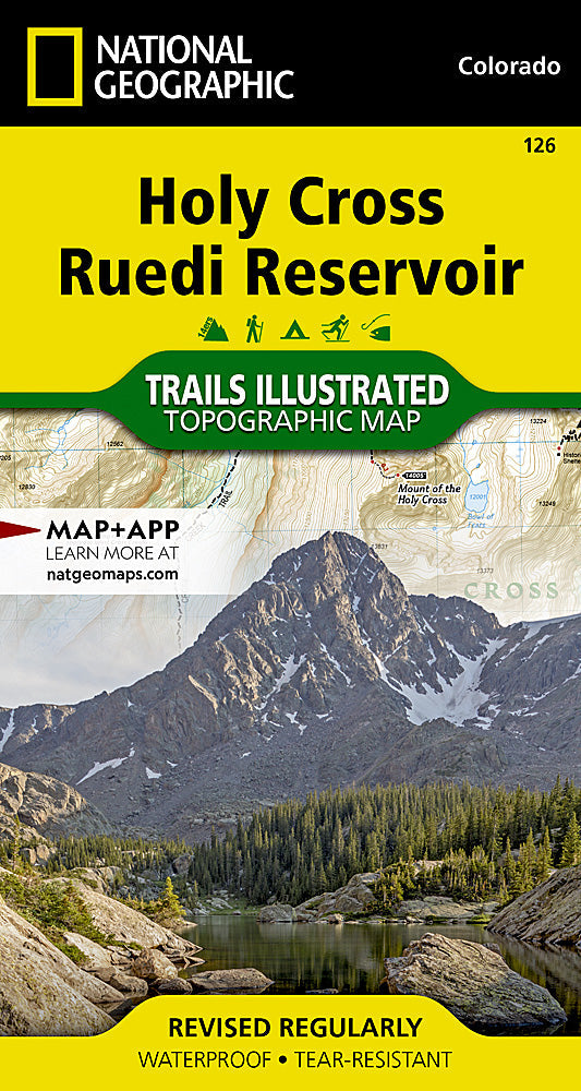 National Geographic Trails Illustrated Colo Holy Cross / Reudi Reservoir Map TI00000126
