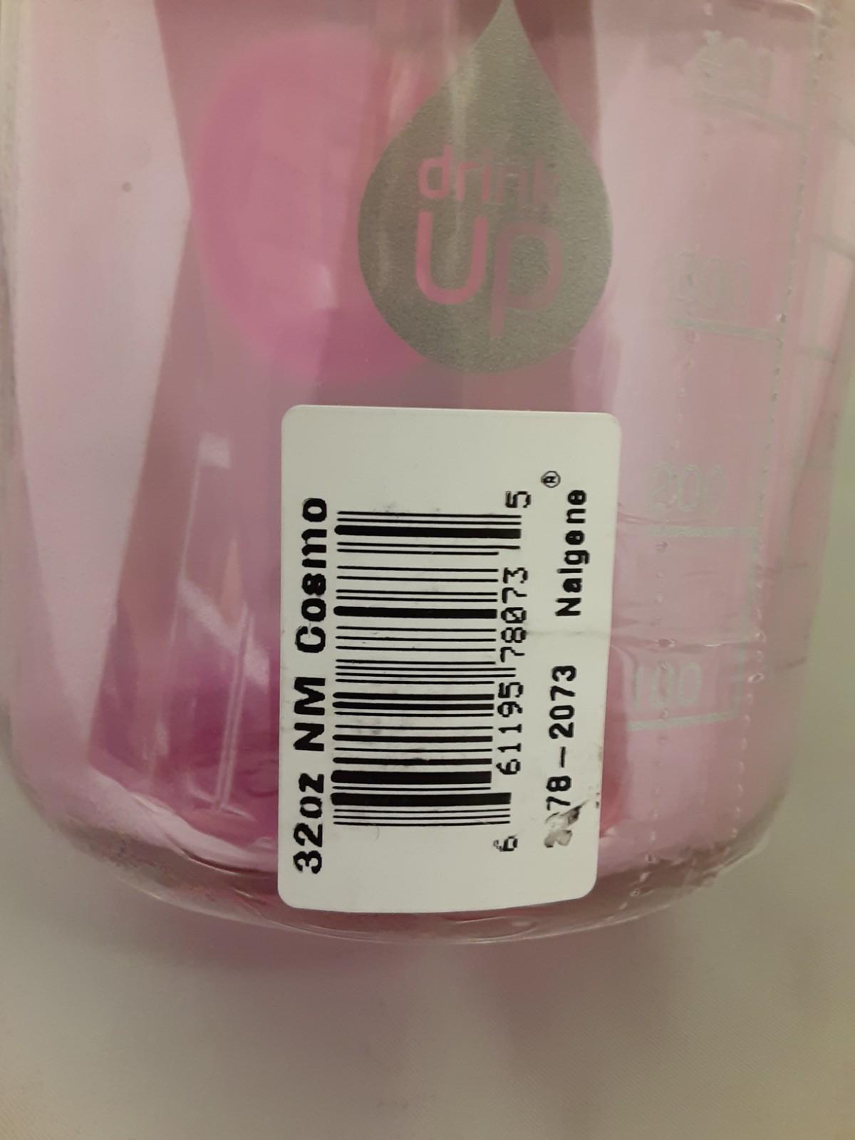 Nalgene Narrow Mouth 32oz Loop Top Water Bottle Cosmo Pink w/Silver Lid BPA Free