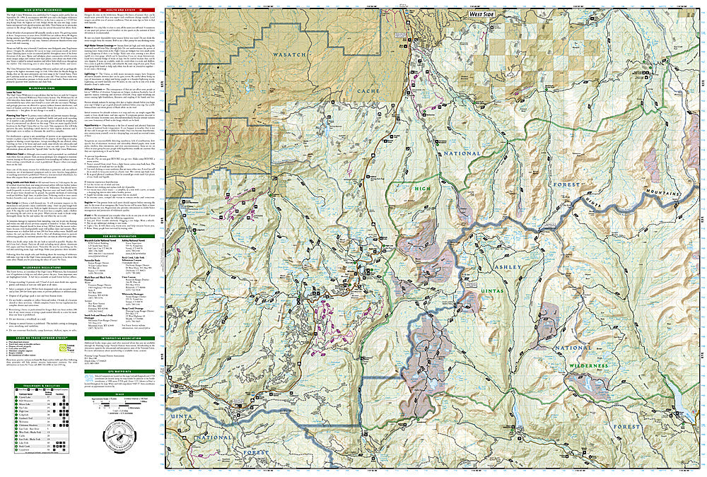 National Geographic Trails Illustrated Utah High Uintas Wilderness Map TI00000711