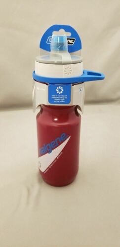 Nalgene Draft Squeezable Bicycle Water Bottle Berry w/Gray Cap - Fits Bike Cage