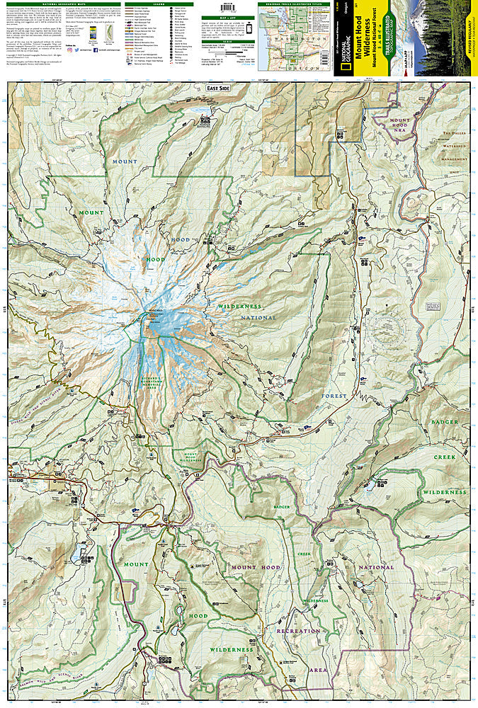 National Geographic Trails Illustrated Oregon Mount Hood Wilderness Map TI00000321