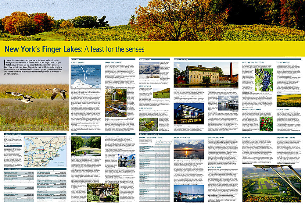 National Geographic York's Finger Lakes Destination Touring Map & Guide DM01020693
