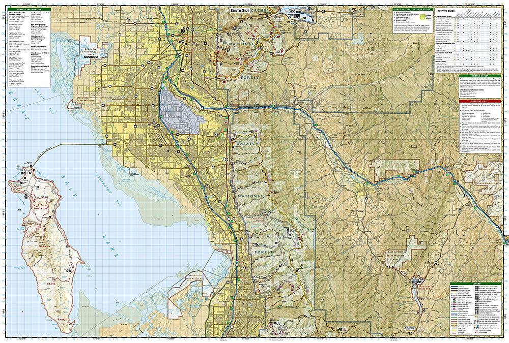 National Geographic Trails Illustrated Utah Ogden Monte Cristo Range Map TI00000700