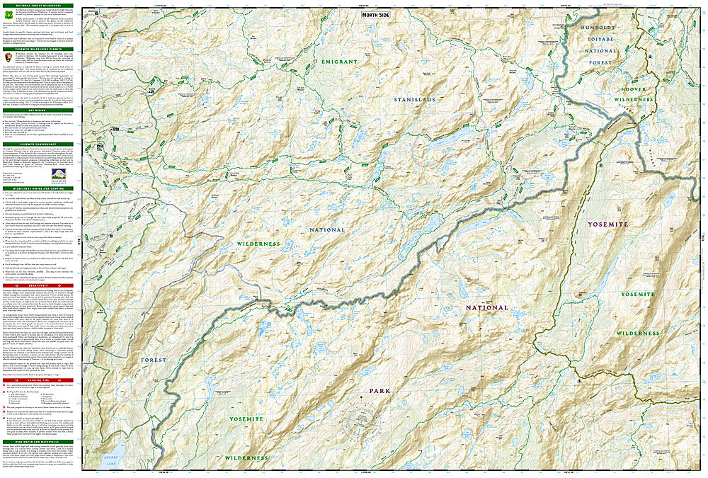 National Geographic Trails Illustrated CA Yosemite NP NW Hetch Hetchy Map TI00000307