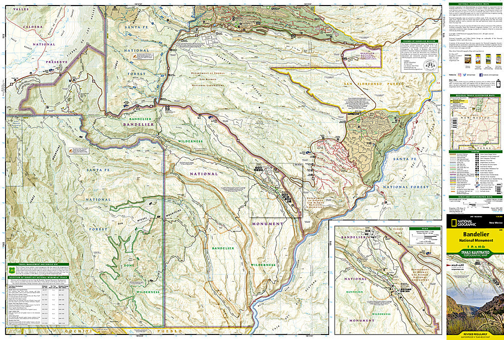 National Geographic Trails Illustrated NM Bandelier National Monument Map TI00000209