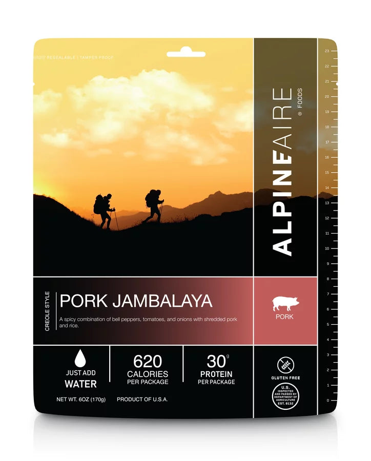 AlpineAire Spicy Pork Jambalaya w/Rice Freeze Dried Camping Food Pouch 60600