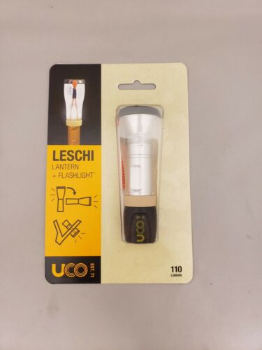 UCO Leschi 110-Lumens LED Lantern + Flashlight Silver / Black - Small Tent Light