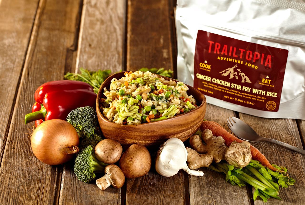 Trailtopia Ginger Chicken Stir Fry w/Rice 2 Serving