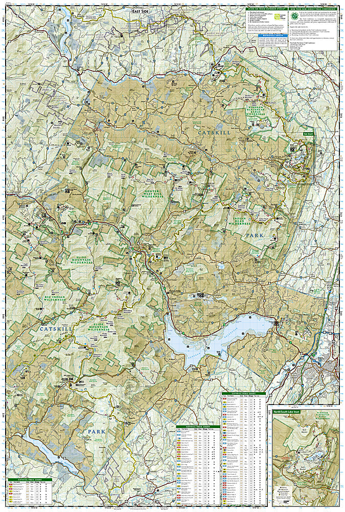 National Geographic Trails Illustrated York NY Catskill Park Map TI00000755