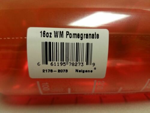 Nalgene Wide Mouth 16oz Loop Top Water Bottle Pomegranate w/Yel. Lid BPA Free