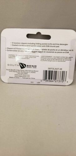 South Bend Fishing S-Steel 5-Function Clippers w/Folding Knife & Line Detangler