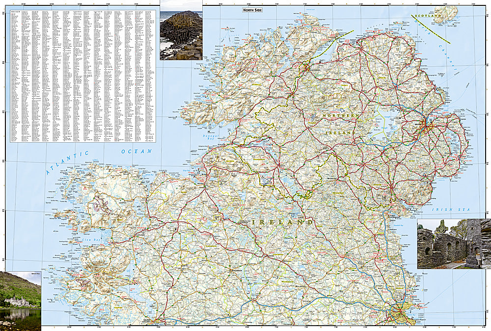 National Geographic Adventure Map Island of Ireland UK Europe AD00003303