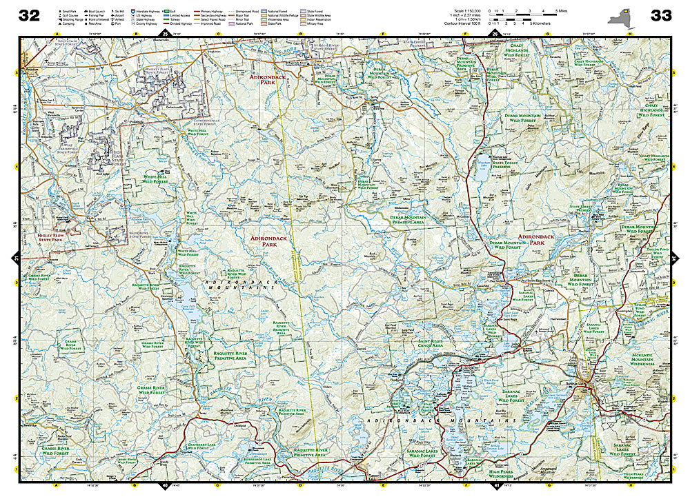 National Geographic York NY Recreation Atlas Map Road & Topo Maps ST01020730
