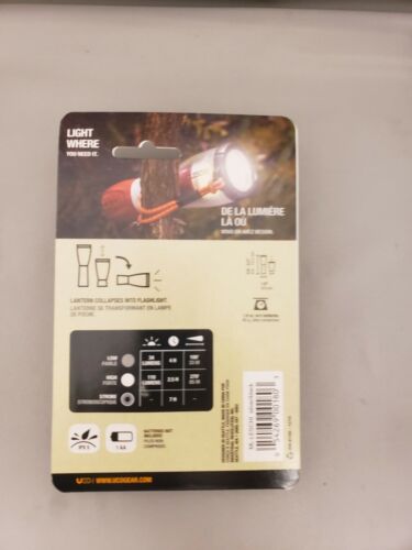 UCO Leschi 110-Lumens LED Lantern + Flashlight Silver / Black - Small Tent Light