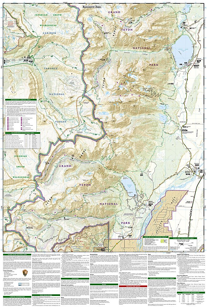 National Geographic Trails Illustrated Wyoming Grand Teton National Park Map TI00000202