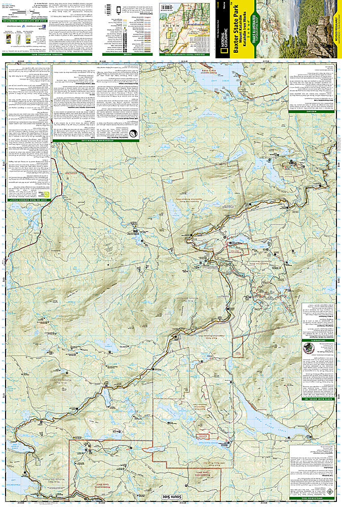 National Geographic Trails Illustrated ME Baxter State Park/Mt Katahdin Map TI00000754