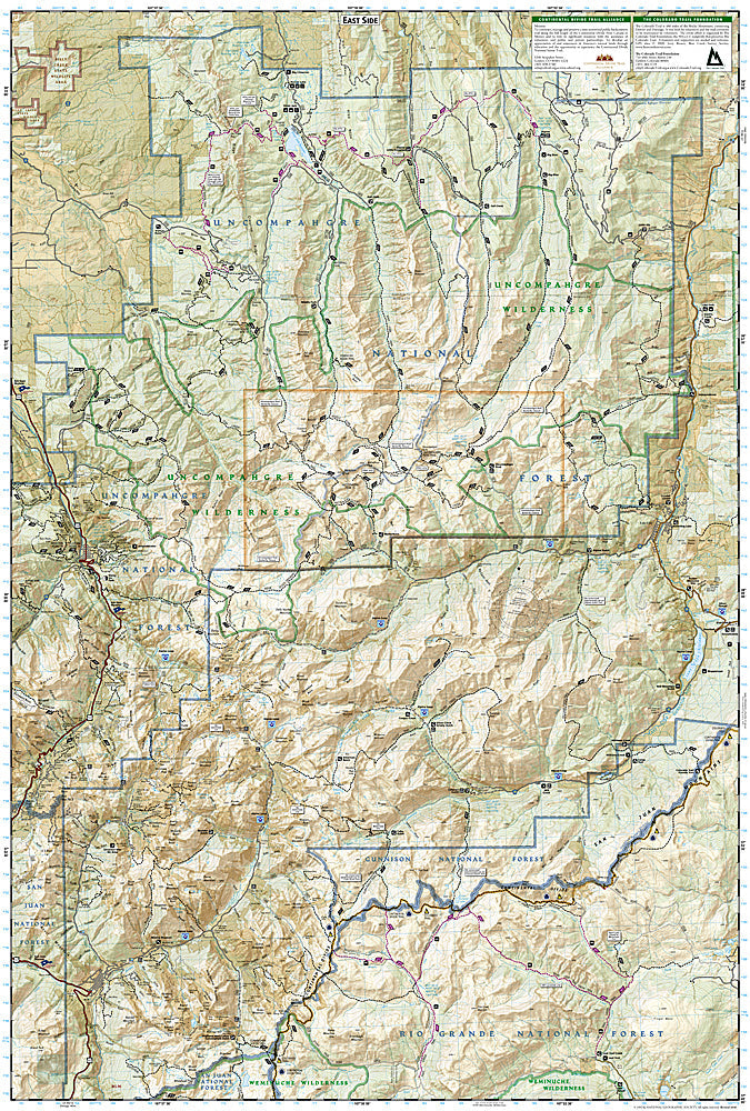 National Geographic Trails Illustrated CO Colo Telluride Silverton Ouray Map TI00000141