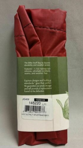 Equinox Bilby Ultralite Stuff Bag 6x11 Ultralight Sack Red Silicone Nylon