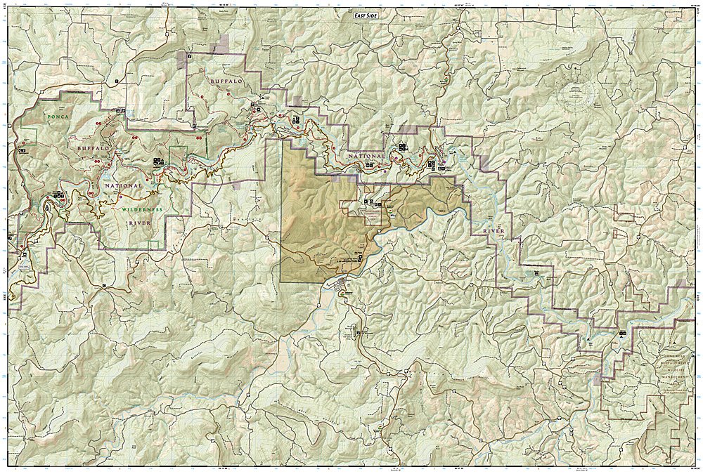 National Geographic Trails Illustrated AR Buffalo National River West Map TI00000232