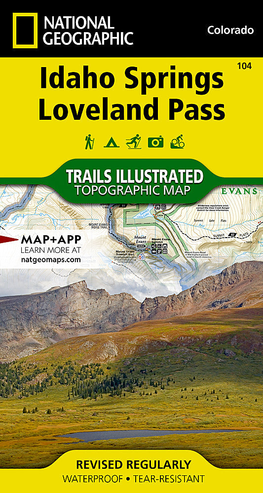 National Geographic Trails Illustrated Colo Idaho Springs Loveland Pass Map TI00000104