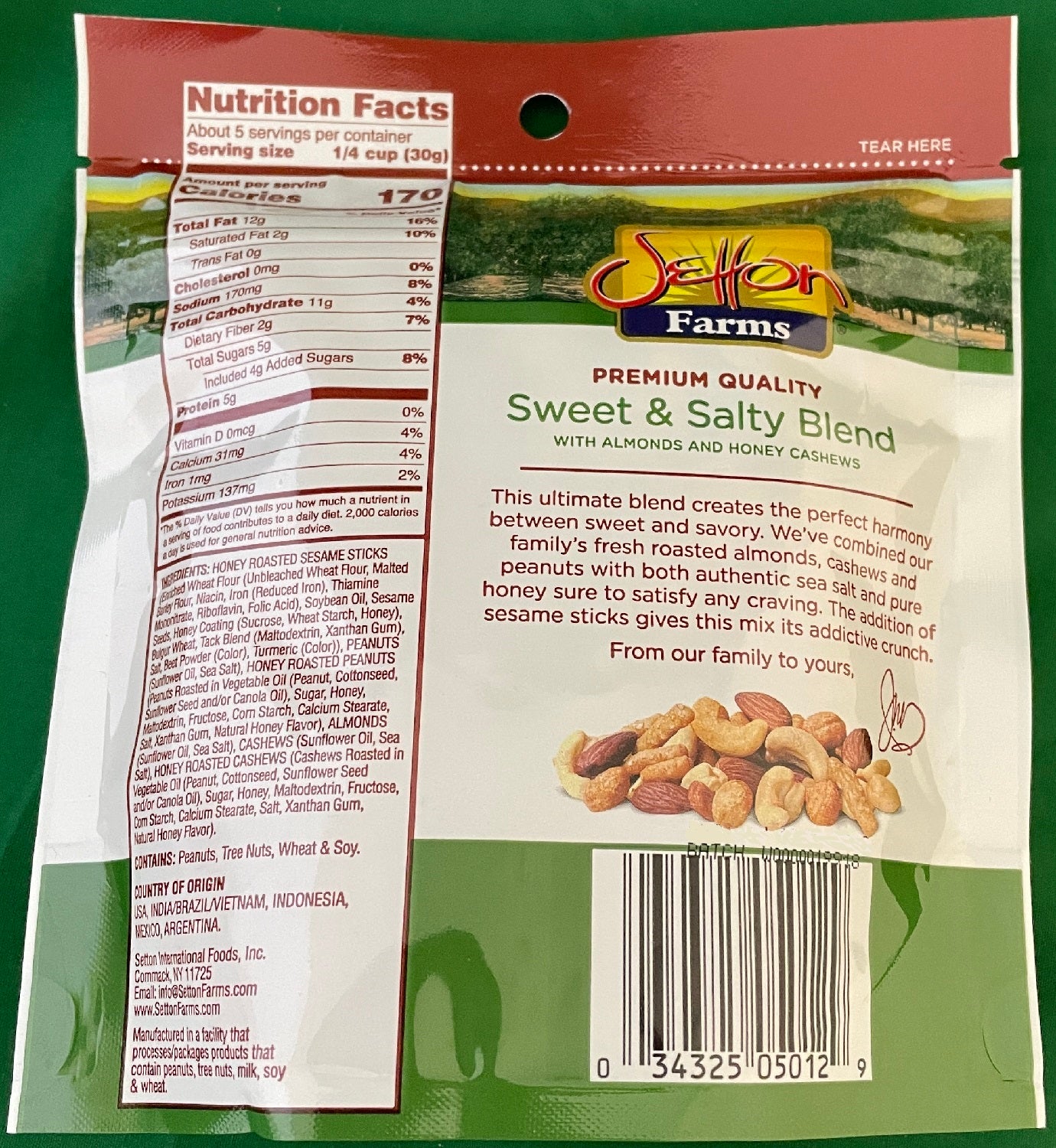 Setton Farms Pistachios Sweet & Salty Blend 5 oz
