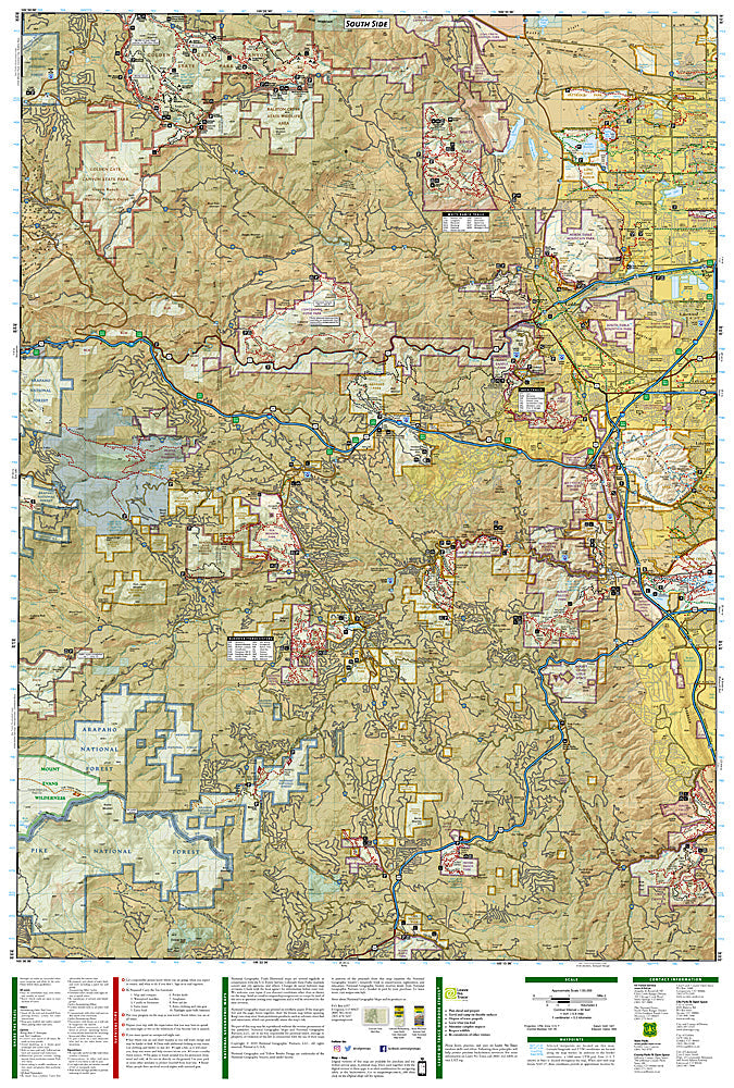 National Geographic Trails Illustrated Colorado Boulder Golden Topo Map TI00000100