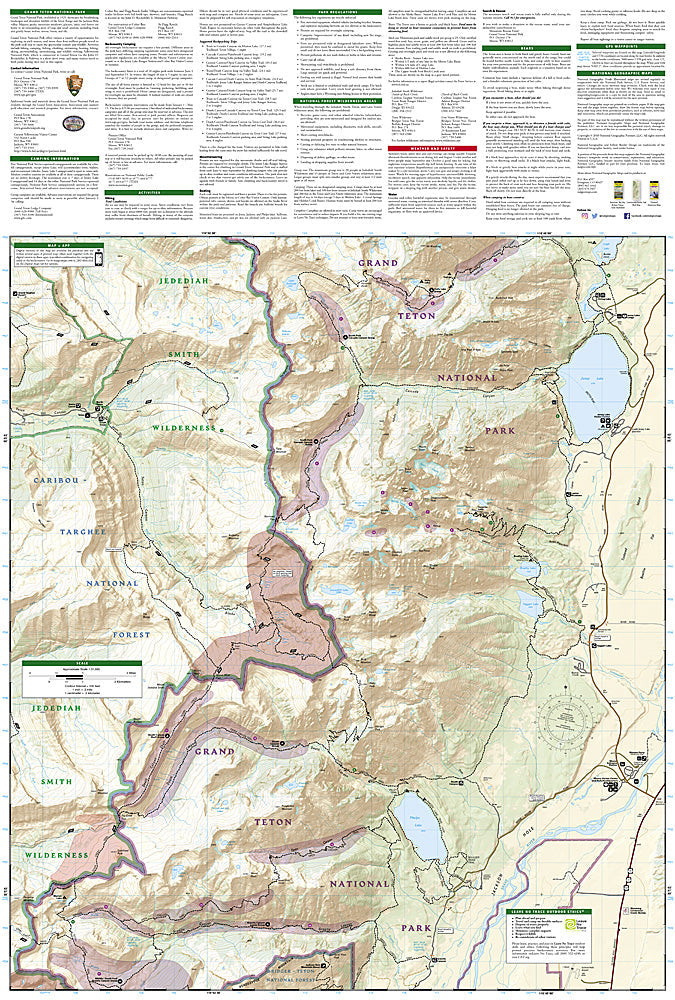 National Geographic Trails Illustrated Wyoming Grand Teton National Park Map TI00000202