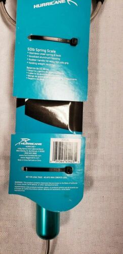 Hurricane 50 lb Spring Scale w/Non-Slip Grip, Stainless Steel & Aluminum Built
