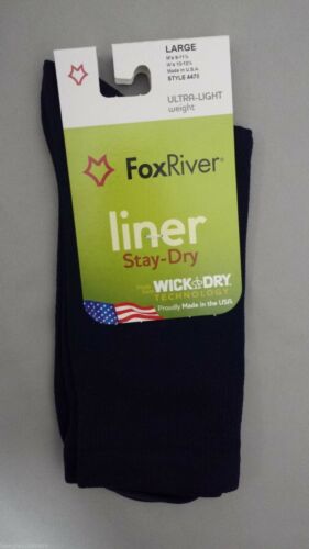 Fox River 4478 Wick Dry Alturas Socks Ultra-Lightweight Crew Liner Sock Blue S