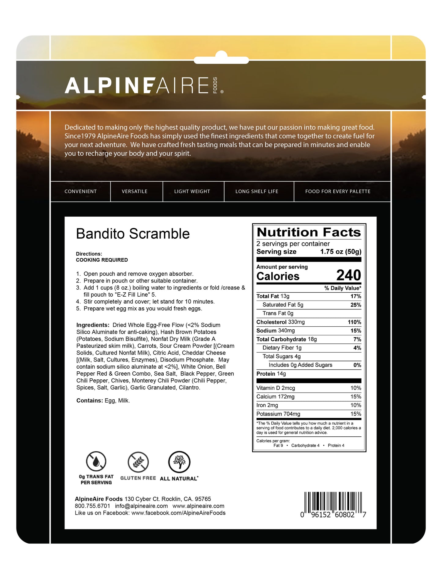 AlpineAire Bandito Scramble