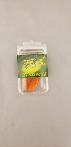 Mudville Catmaster Orange Dip Worm/Bait Catfish Lure w/Treble Hook/Leader 2-Pack