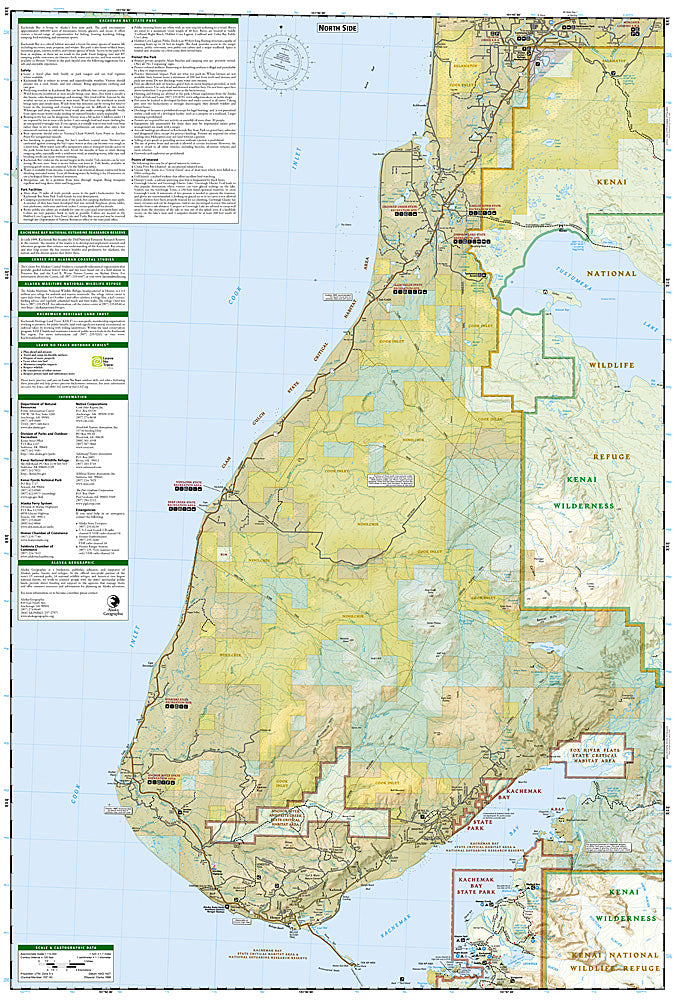 National Geographic Trails Illustrated Alaska Kachemak Bay State Park Map TI00000763