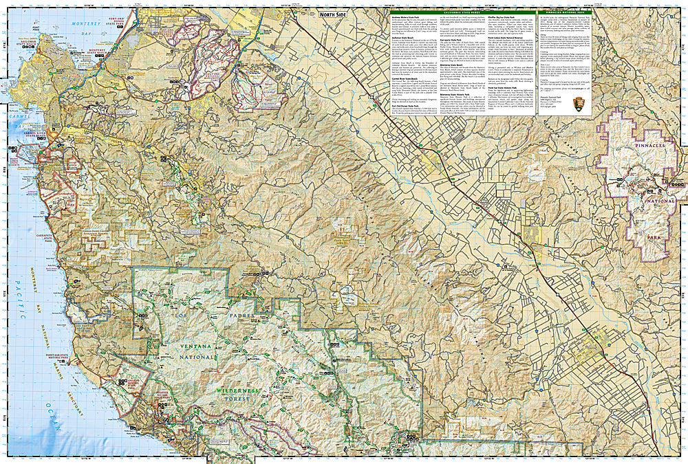 National Geographic Trails Illustrated CA Los Padres Nat Forest Map Pack Bundle