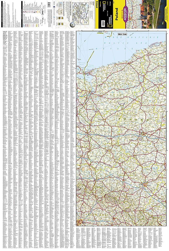 National Geographic Adventure Map Poland Central Europe AD00003330