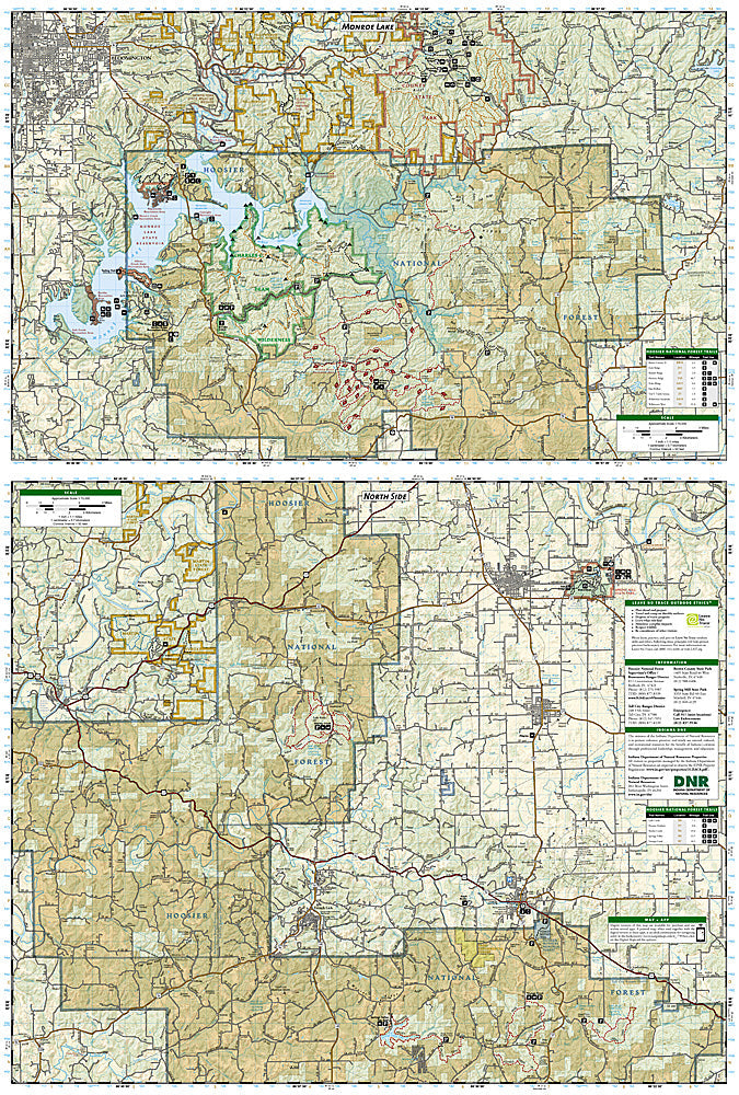 National Geographic Trails Illustrated Indiana Hoosier National Forest Map TI00000770