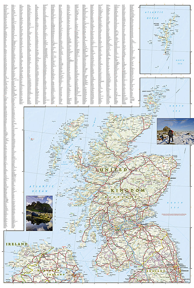 National Geographic Adventure Map United Kingdom Europe AD00003325