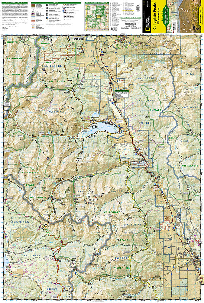 National Geographic Trails Illustrated Colo Collegiate Peaks Wilderness Map TI00000148