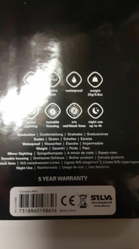 Silva Mini Liquid-Filled Compass w/Scale Lanyard & Mirror Sighting System