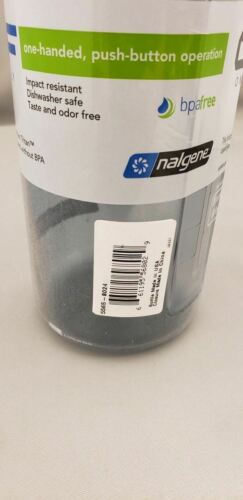 Nalgene On The Fly 24oz Water Bottle Clear Gray w/Gray OTF Cap - BPA Free