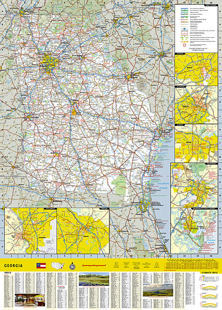 National Geographic Guide Map GA Georgia Road Map & Travel Guide GM01020584