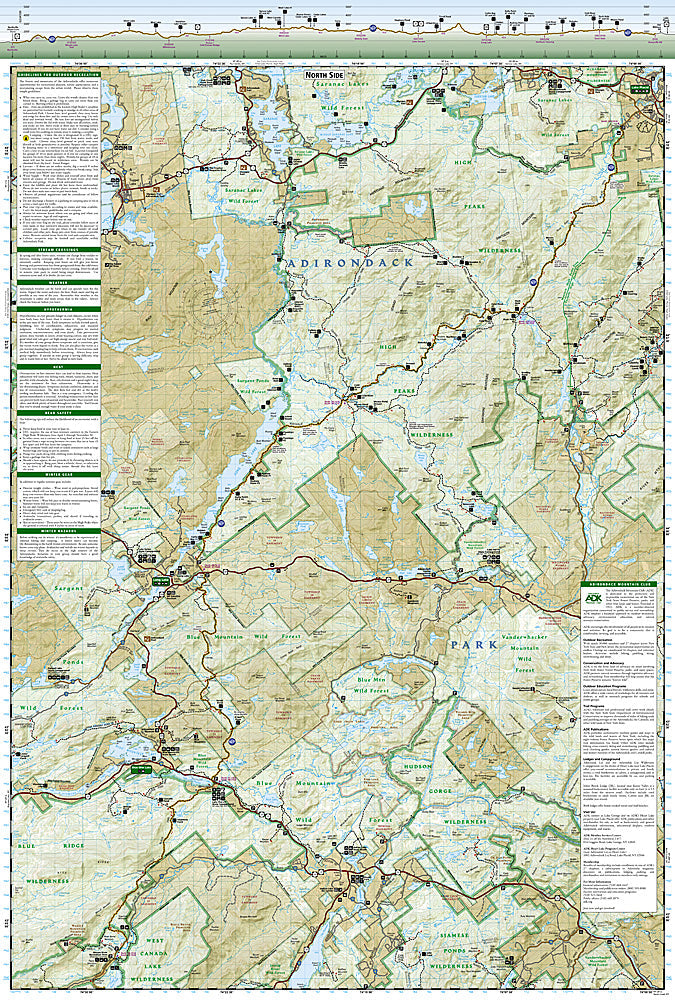 National Geographic Trails Illustrated NY Northville-Placid Trail Topo Map TI00000736