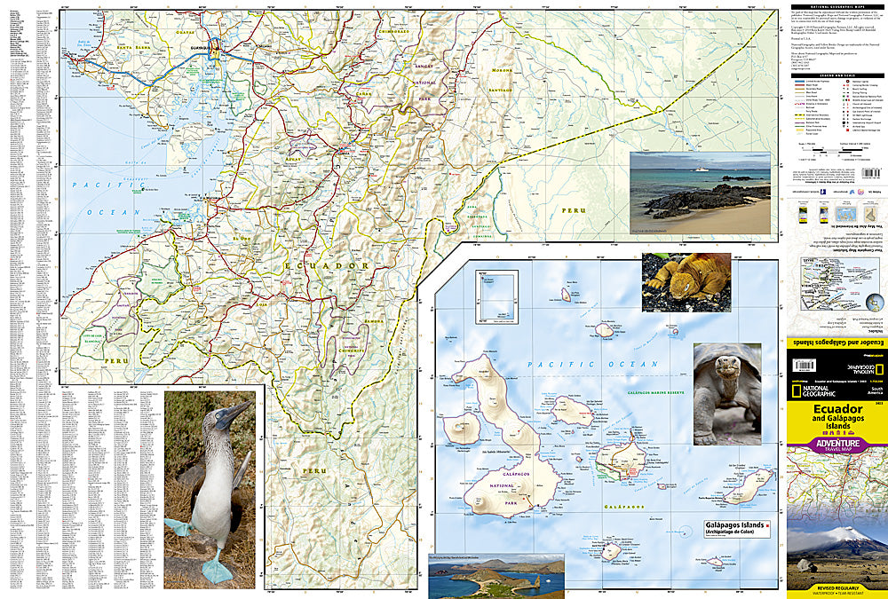National Geographic Adventure Map Ecuador South America AD00003403