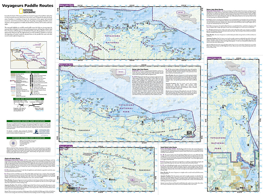 National Geographic MN Voyageurs Nat'l Park Map Pack Bundle TI01021210B
