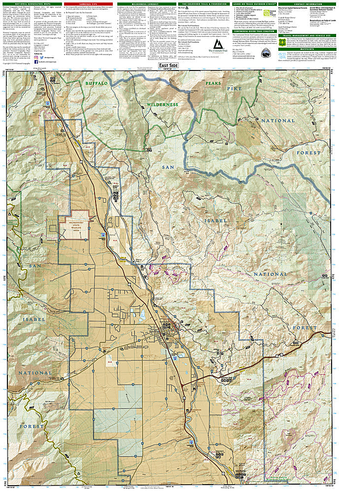 National Geographic Trails Illustrated Colo Buena Vista Collegiate Peaks Map TI00000129