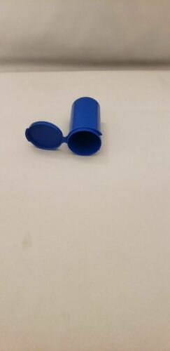 Snap-Cap 2oz Hinged-Lid Blue Jar/Container 3-Pack - Made in USA--BPA Free