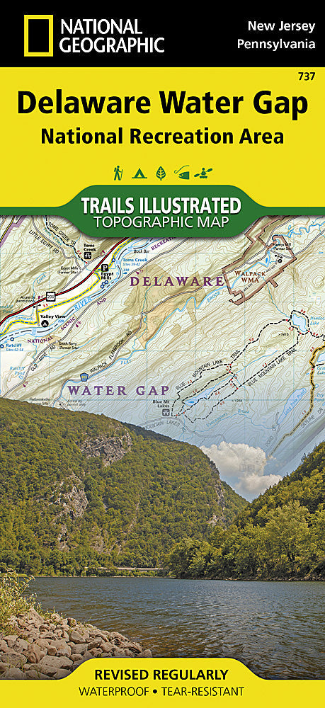 National Geographic NJ/PA Delaware Water Gap Trail Trails Illustrated Map TI00000737